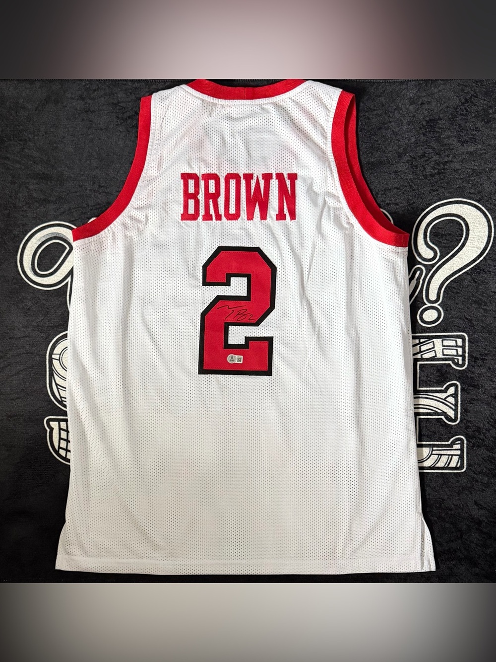 Terrence Brown Signed Utah Utes #2 Basketball Jersey Beckett Witness Auto